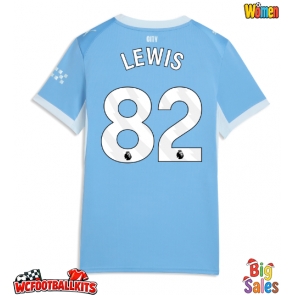 Manchester City Rico Lewis #82 Replica Home Stadium Shirt for Women 2026-27 Short Sleeve